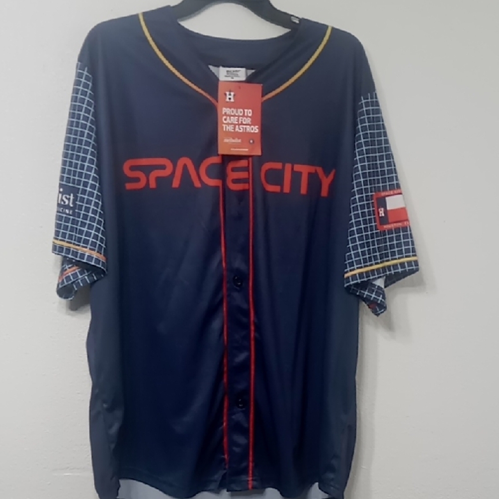Space City Navy Blue Men's Shirt